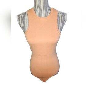 Abercrombie & Fitch Peach Sleeveless Bodysuit Top Size M